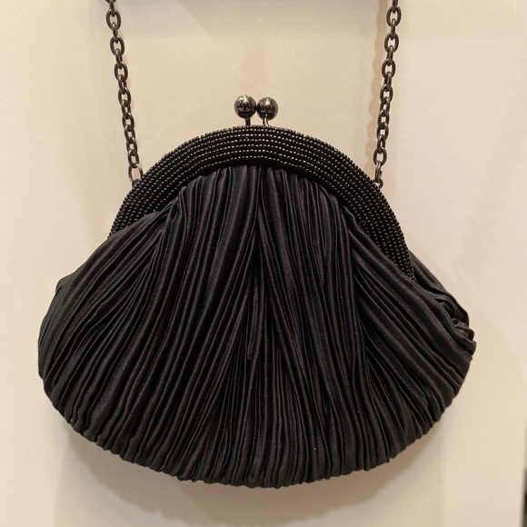 Vintage Franchi Black Evening Clutch (also shoulder or crossbody)
